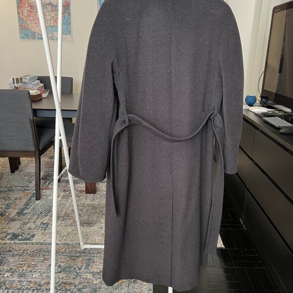 MaxMara Dark Grey Coat w/ Belt - Picture 11 of 14